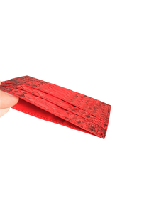 Red Real Python Skin Card Holder - jranter