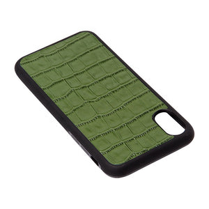 Full Grain Embossed Crocodile Leather Phone Cover For iPhone X/Xs/Xs Max - jranter