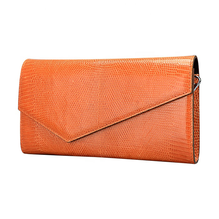 Custom Design Minimalist Women Leather Evening Clutch Bag With Chain - jranter