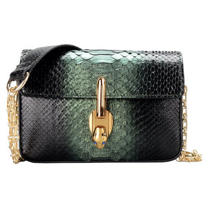 New Design Authentic Ptyhon Snake Skin Women's  Evening Bag With Chain - jranter