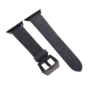 Premium Stingray Leather Watch Band Strap For Apple 38mm/40mm Apple Watch - jranter