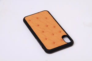Real Ostrich Leather iPhone X Cover - jranter