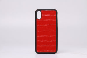 Embossed Croc  Leather Phone Cover For iPhone X - jranter