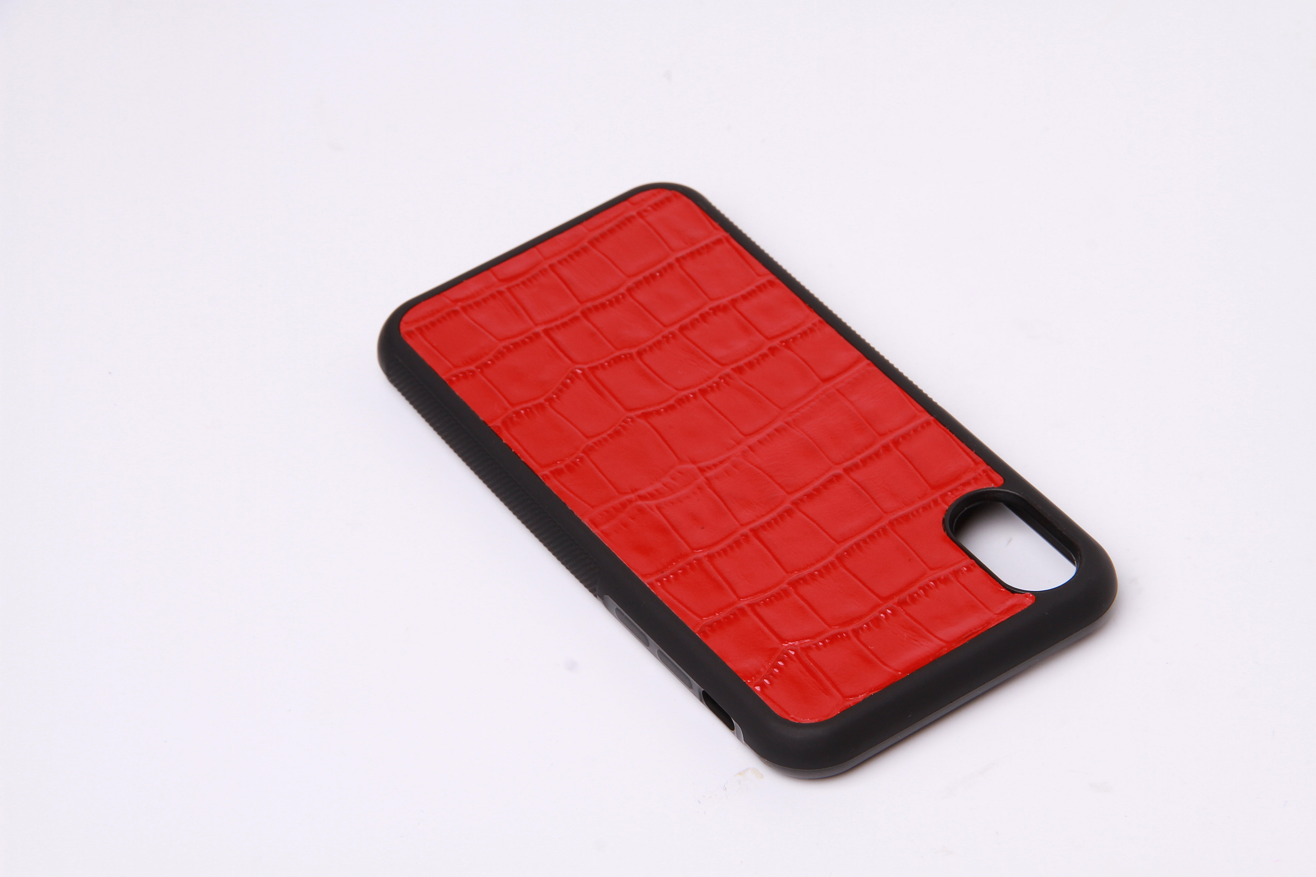 Embossed Croc  Leather Phone Cover For iPhone X - jranter