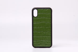 Embossed Croc Leather iPhone X Cover - jranter