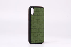 Embossed Croc Leather iPhone X Cover - jranter