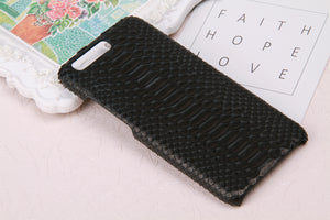 Black Real Python Leather Phone Case For HuaWei P10 - jranter
