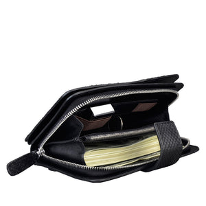 Black Python Clutch Wallet - jranter