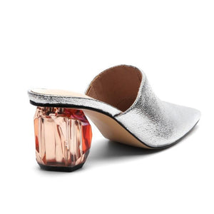 2020 Fashion High Heel Glitter Slippers Women Sandals Custom